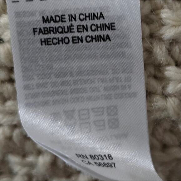 Lucky Brand Women's Fair Isle Print Coatigan Wool Cream &‎ Black Plus XXL NEW - Picture 7 of 12